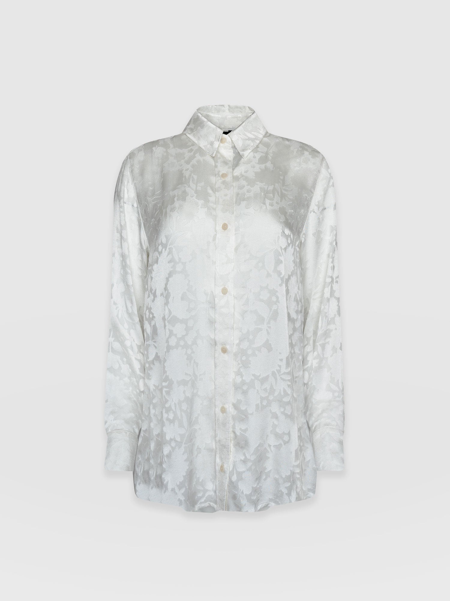 Boyfriend Shirt - White Burnout